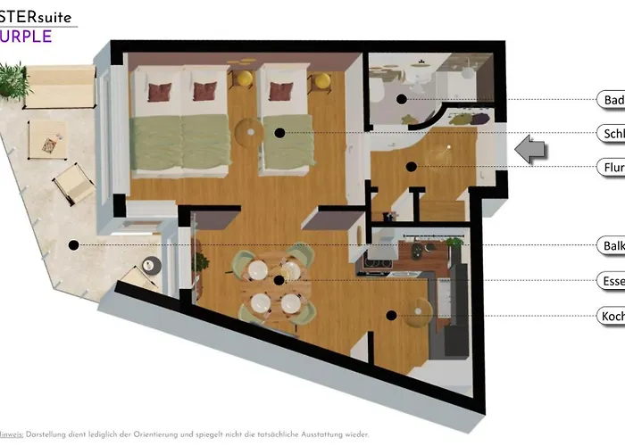 Westersuites - Purple - Zentral 1br Kueche Wlan アパート ブレーメン